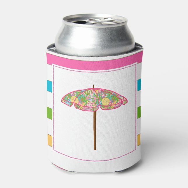 Tropical Umbrella  Can Cooler (Can Front)