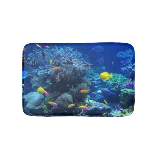 Tropical underwater fish bath mat Zazzle.co.uk