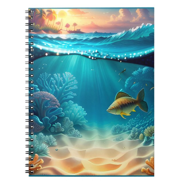 Tropical Underwater Landscape Notebook (Front)