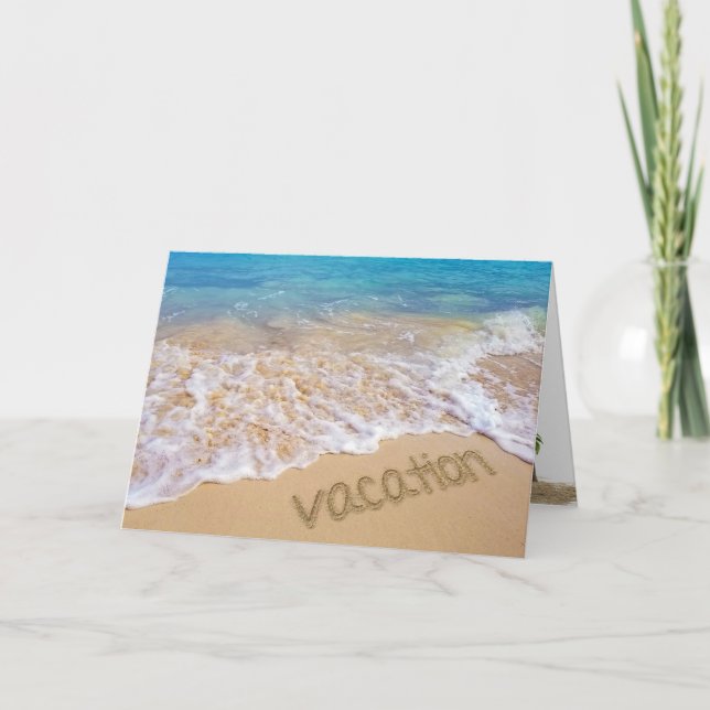 Tropical Vacation Beach Card (Front)