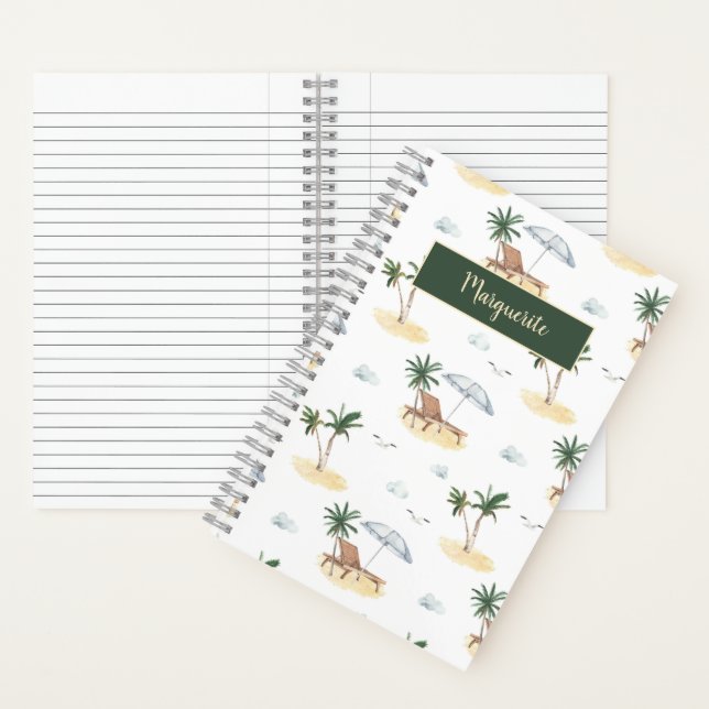 Tropical vacation beach notebook (Inside)