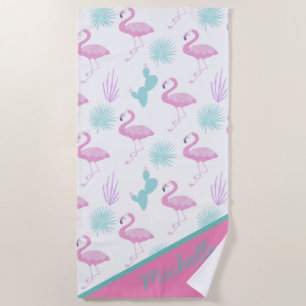 Tropical Vacation Monogram Beach Towel