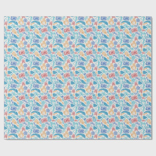 Tropical Vacation Pattern – Summer Travel Vibes Wrapping Paper