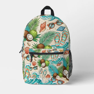Tropical vacation. printed backpack