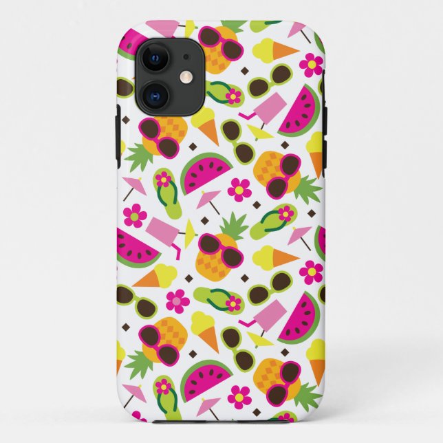 Tropical Vacation Seamless Pattern Case-Mate iPhone Case (Back)