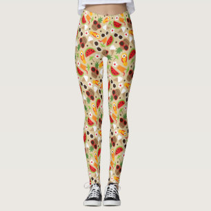 Tropical Vacation Seamless Pattern Leggings