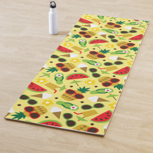 Tropical Vacation Seamless Pattern Yoga Mat