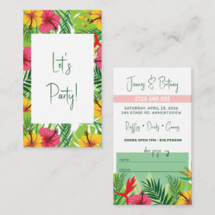 Tropical Vacation Stag and Doe Party Tickets