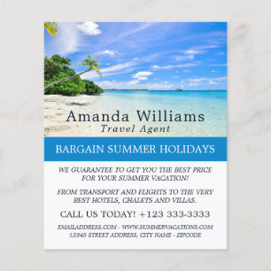 Tropical Vacation, Travel Agent Advertising Flyer