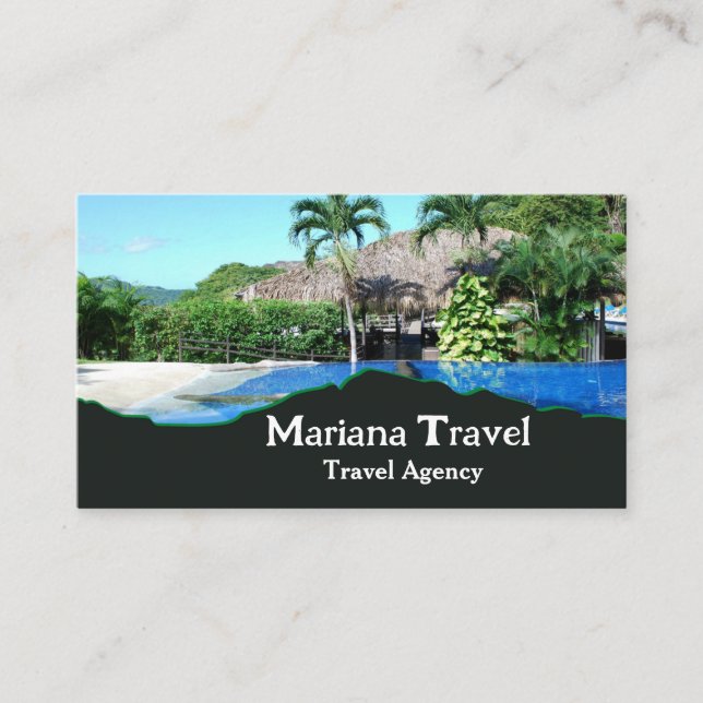Tropical Vacation,Travel Agent Business Card (Front)