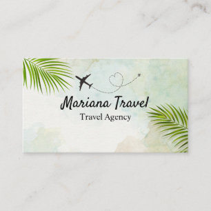 Tropical Vacation,Travel Agent Business Card