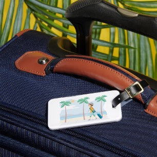 Tropical Vacation Traveller Fun Beach Travel  Luggage Tag