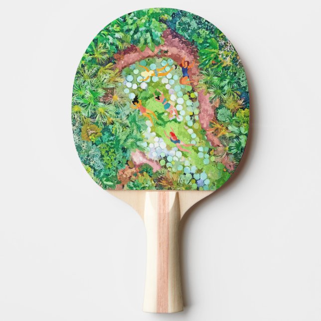 Tropical Vacay Ping Pong Paddle (Front)