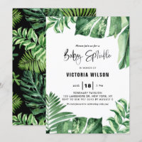 Tropical Variegated Leaves Summer Baby Sprinkle