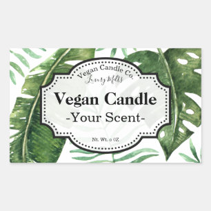 Tropical Vegan Candle Label