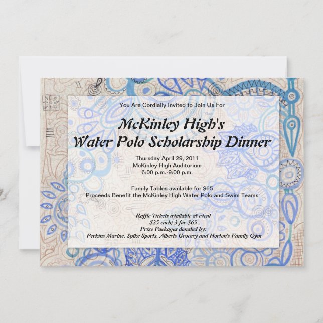 Tropical Vibe Fundraiser Business Luncheon - Invitation (Front)