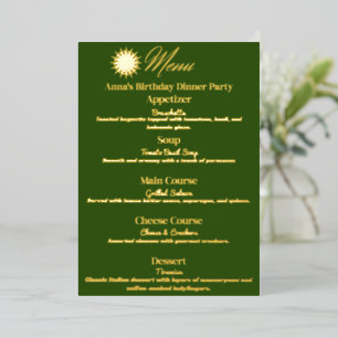 Tropical Vibe Party Menu