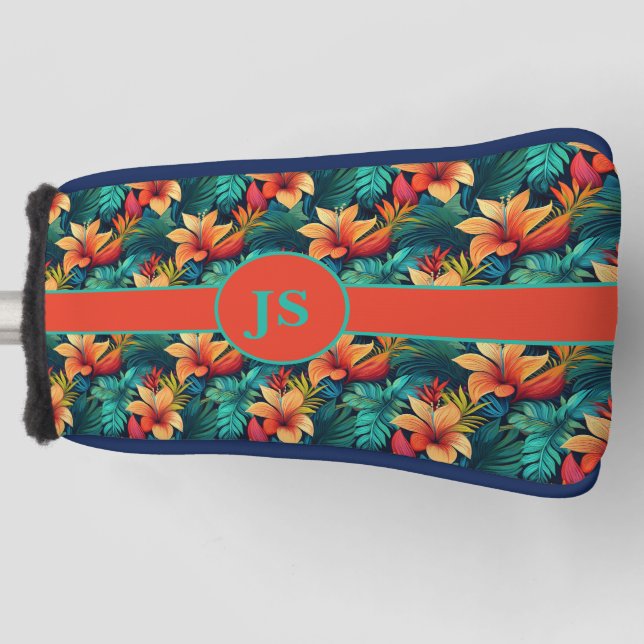 Tropical Vibes Driver Golf Head Cover  (Front)
