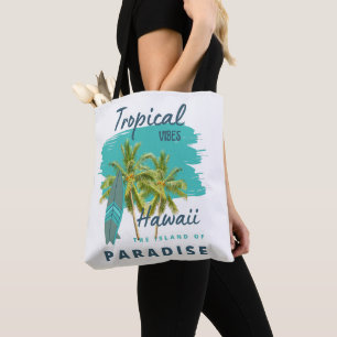 Tropical Vibes Hawaii Island of Paradise Tote Bag