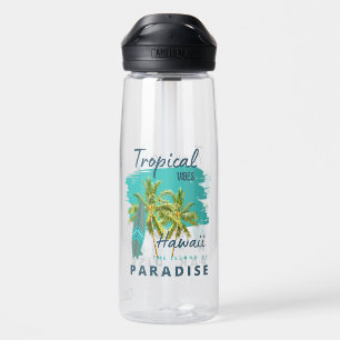 Tropical Vibes Hawaii Island of Paradise Water Bottle