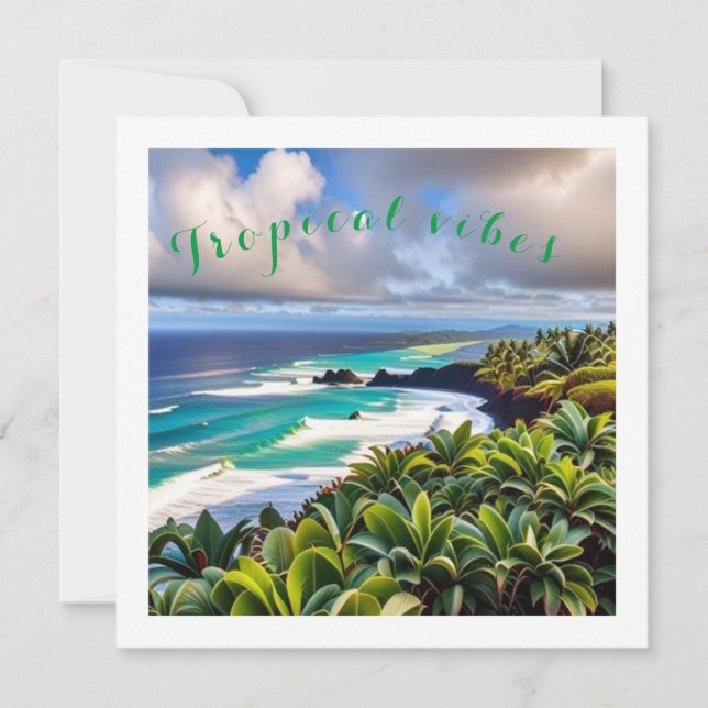 Tropical vibes  holiday card (Front)