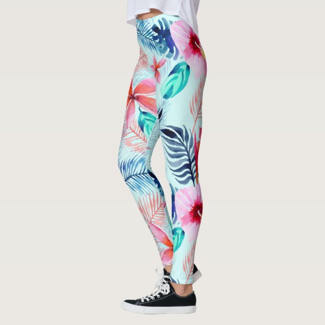 Tropical Vibes | Island Floral Leggings (Left)