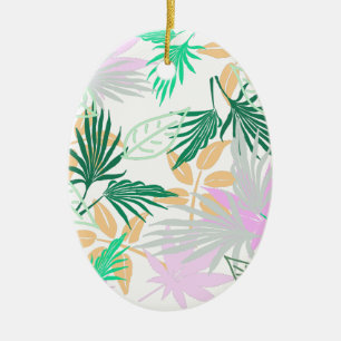 Tropical Vibes Leaves Plants Ceramic Tree Decoration