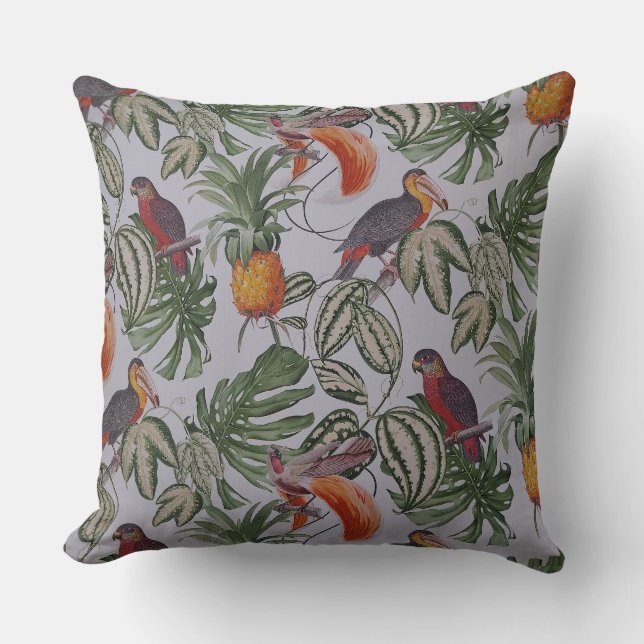 Tropical vibes Throw Pillow (Front)