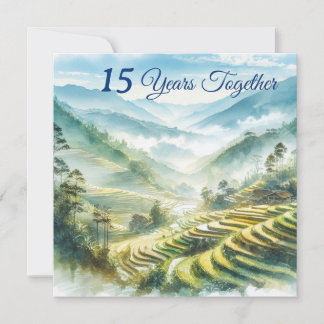 Tropical Vietnam Destination Blue White Classic Card