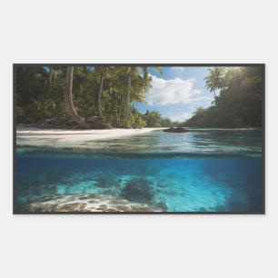Tropical View Oceane rectangulaire sticker