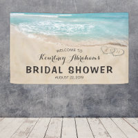 Tropical Vintage Beach Heart Shore Bridal Shower