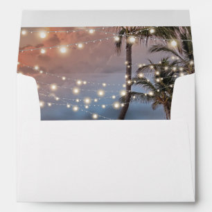 Tropical Vintage Beach String Lights Envelopes