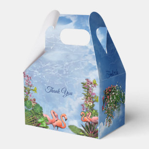 Tropical Vintage Blue Marble Palace Favour Box