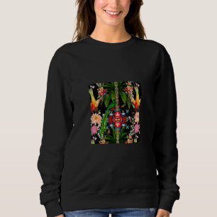 Tropical vintage exotic summer birds hummingbird f sweatshirt