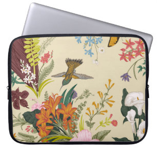 Tropical Vintage Floral Tapestry Laptop Sleeve