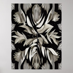 Tropical Vintage Leaves Poster