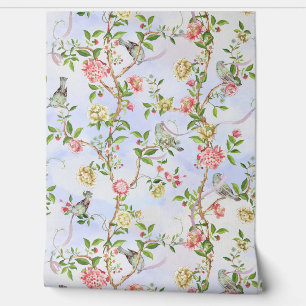 Tropical Vintage Rococo Garden Chinoiserie Wallpaper