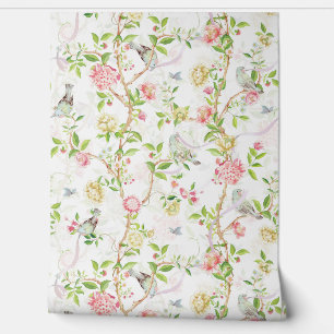 Tropical Vintage Rococo Garden Chinoiserie Wallpaper