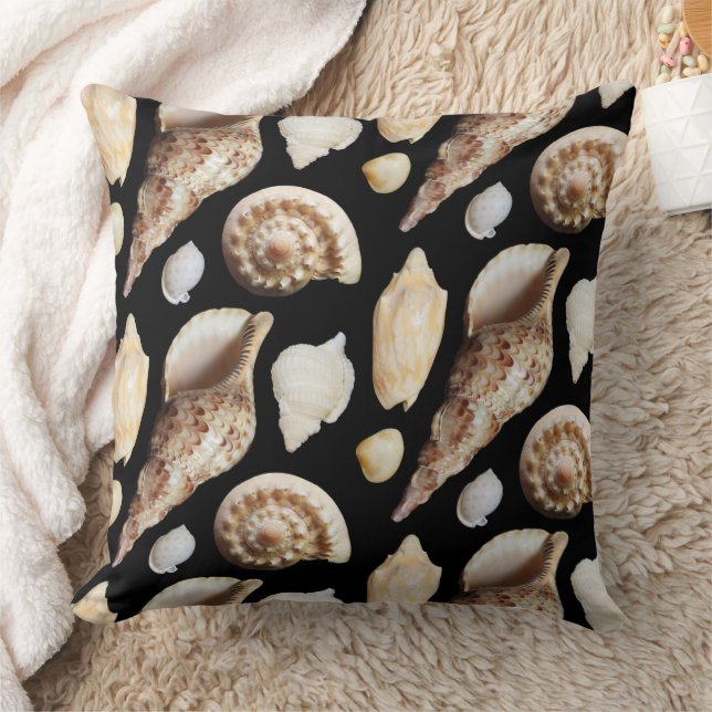 Tropical Vintage Seashells of Southeast Asia Cushion (Blanket)