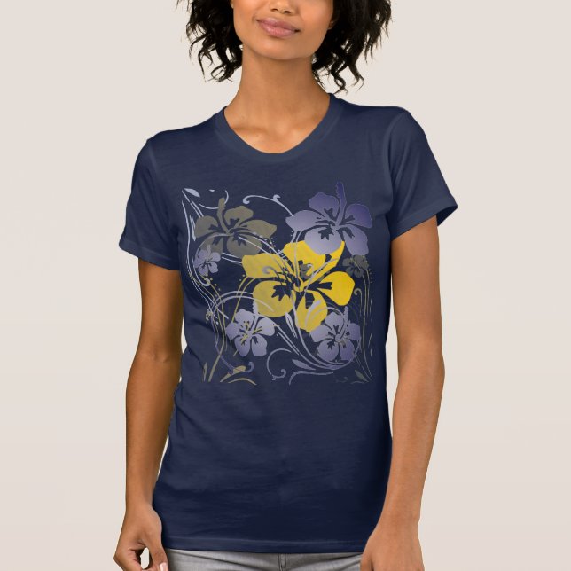 Tropical Visions (on Blue) T-Shirt (Front)