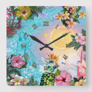 Tropical Wall Clock