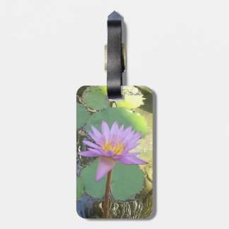 Tropical Water Lily Flower Luggage Tag