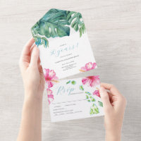 Tropical Watercolor 50th Wedding Anniversary