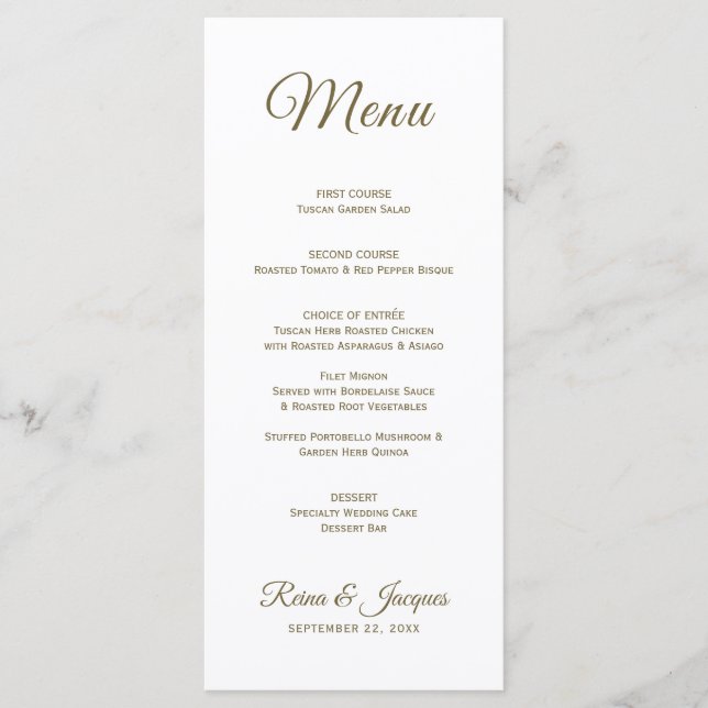 Tropical Watercolor Beach Palm Tree Wedding Menu (Front)