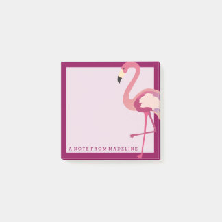 Tropical | Watercolor Flamingo Post-it Notes