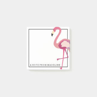Tropical | Watercolor Flamingo Post-it Notes