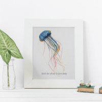 Tropical Watercolor Jellyfish Motivational