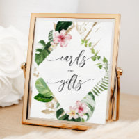 Tropical watercolor Monstera Cards and gifts