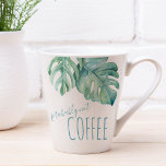 Tropical Watercolor Monstera Leaves Mug<br><div class="desc">Looking for witty and fun Christmas gift ideas under $20? You’ll love this tropical island-inspired mug featuring my original watercolor monstera leaves artwork and a playful touch of humour. The words "Probably Not Coffee" are set in a fun, hand-lettered script, making it the perfect gift for anyone who enjoys a...</div>