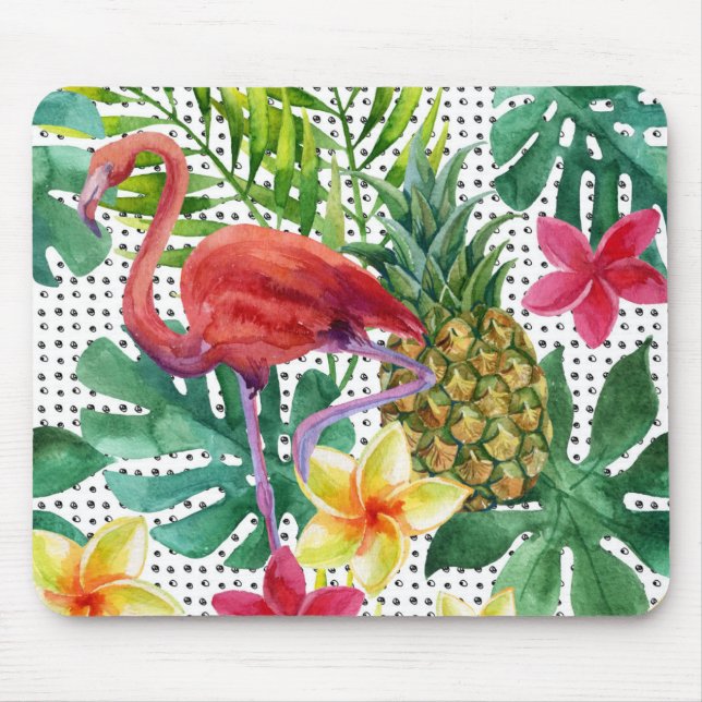 Tropical Watercolor Mouse Mat (Front)